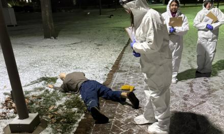 Scenes from the crime scene house