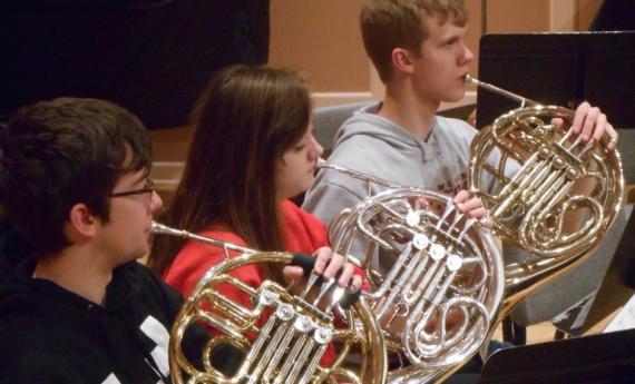 Hamline Wind Ensemble playing at Sundin Music Hall