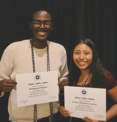 First-generation students Mohamed Shukri and Evelyn Ramirez Garcia