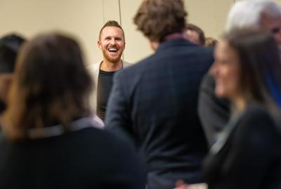 Alumni and student networking event