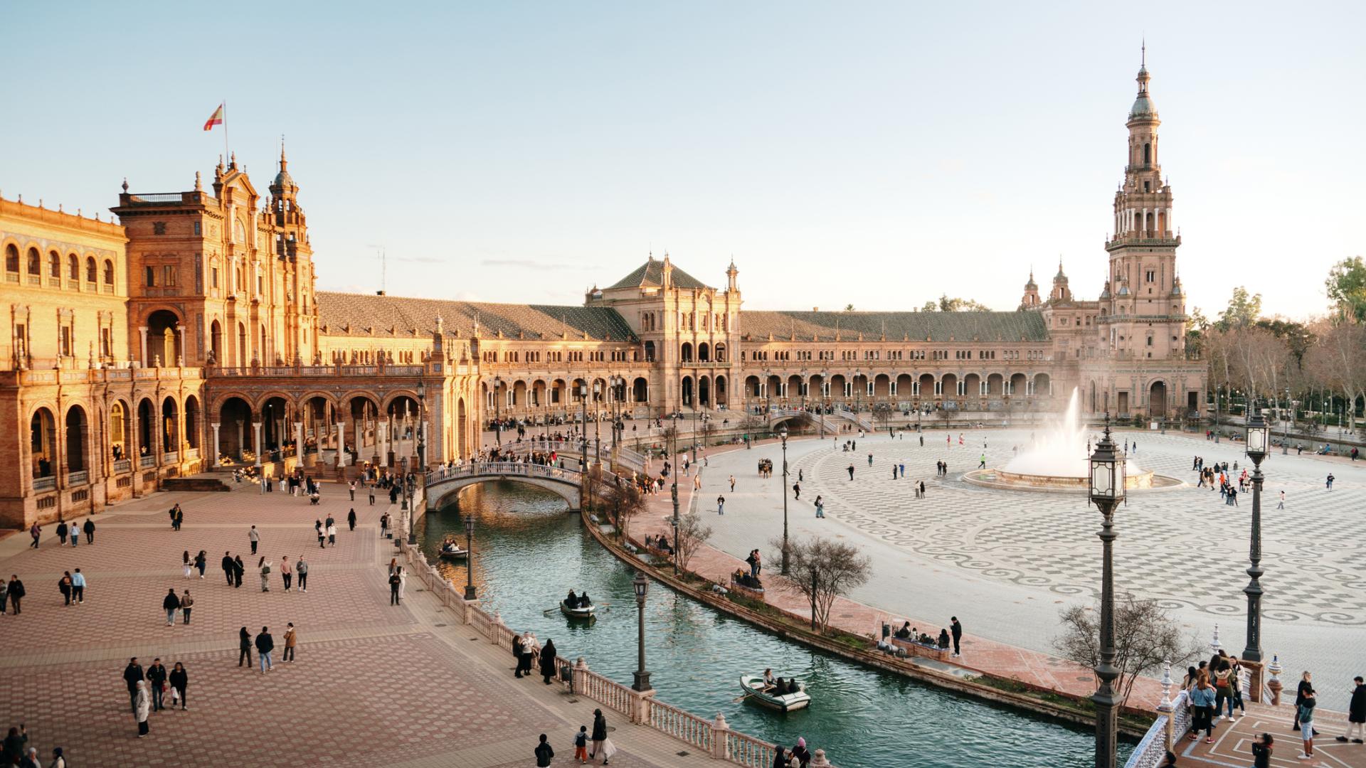 Plaza in Seville, Spain (stock)
