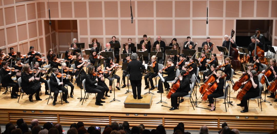 Orchestra performance at Sundin Music Hall at Hamline University